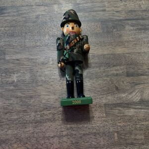Limited Edition 2008 Soldier Nutcracker – Camouflage Military Style – #321/1770